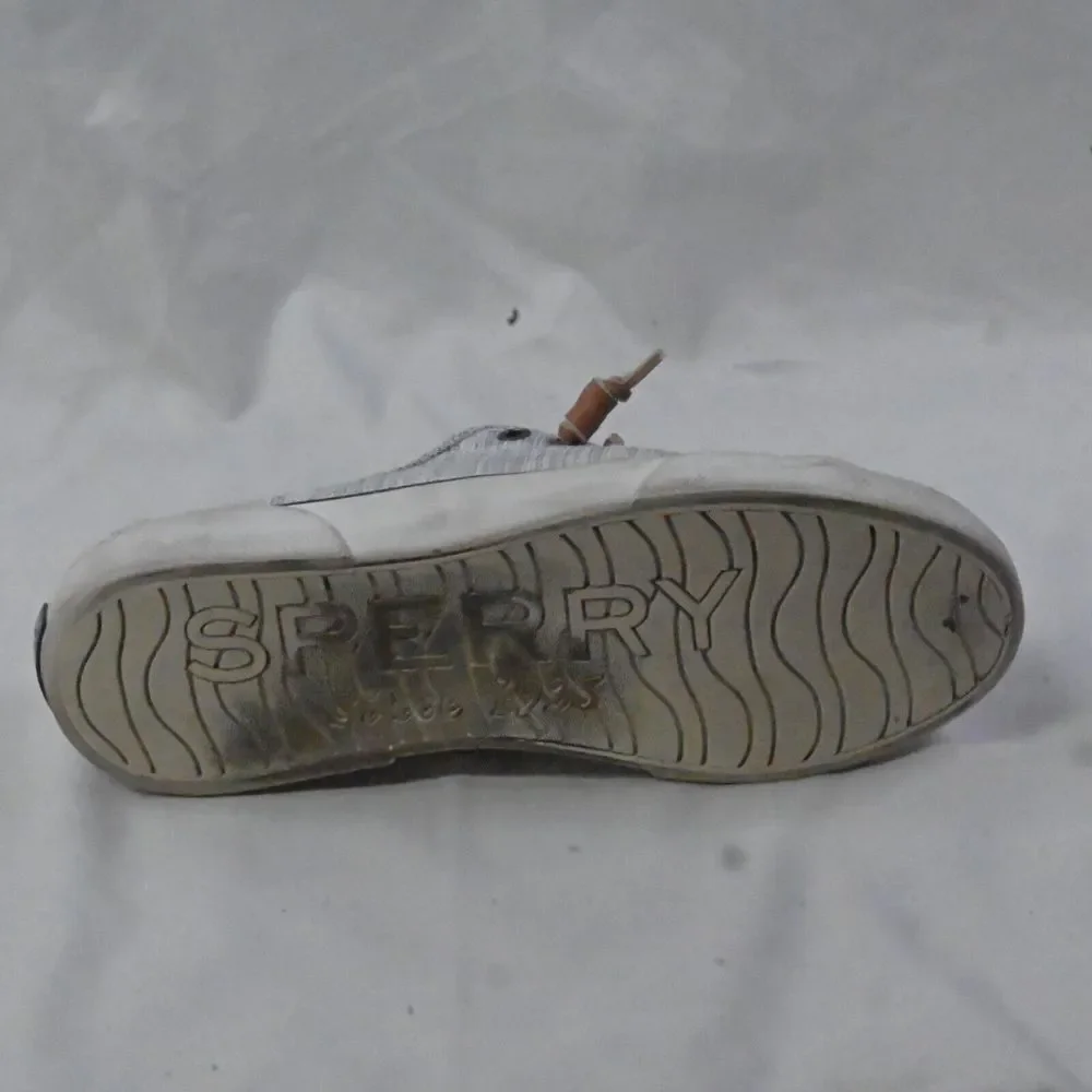 Sperry Top Sider STS97954. Size 5.5 M Gray Canvas‎ Slip-On Boat Shoes